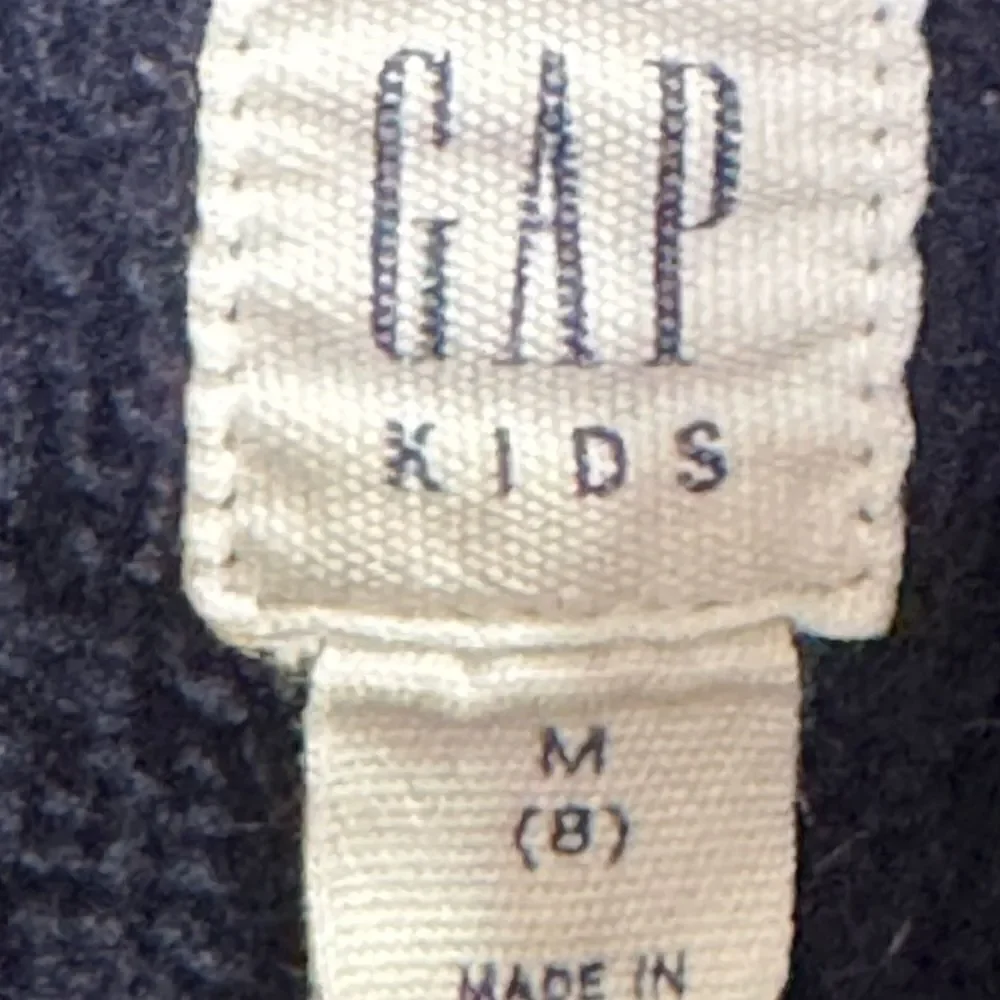 GAP FLEECE HOODED SWEATSHIRT. NAVY BLUE